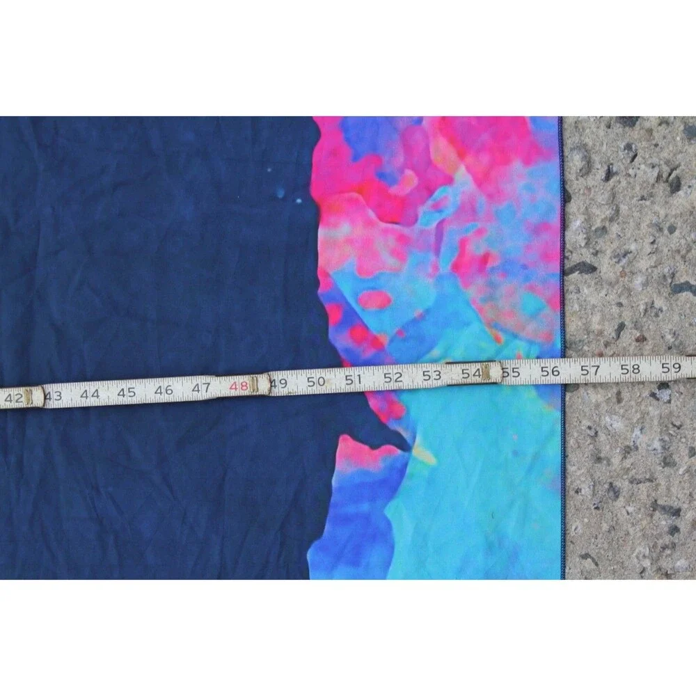 World Map Tapestry Wall Hanging Blue Tyedye Tapestry Home Décor Colorful 56x76